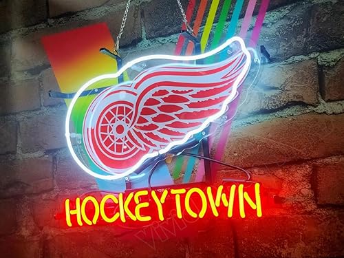 Miniatura 3 de Queen Sense Señal de neón con ala roja, 17 x 14 pulgadas, letrero de neón para hombre, cueva, bar, pub, cerveza, decoración, lámpara de neón