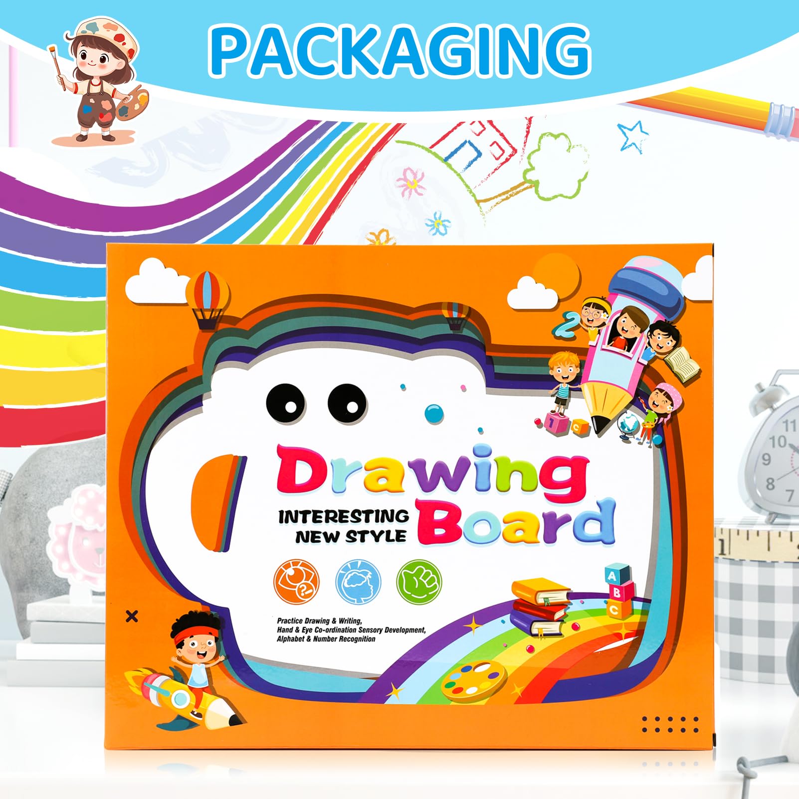 Tablero magnético de dibujo para niños pequeños, juguetes para niños de 1, 2, 3 años, almohadilla de tablero de garabatos sin ensuciar, tablero de escritura Magna, juguetes educativos para niños 8