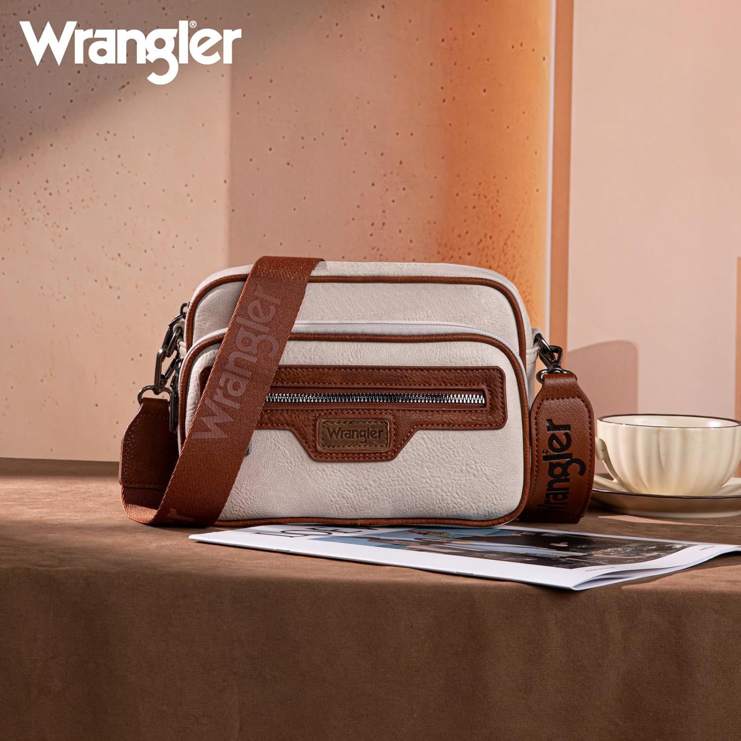 Wrangler Crossbody Bag for Women Multi Pocket Crossover Bag Shoulder Pursea with Adjustable Strap - Image 3