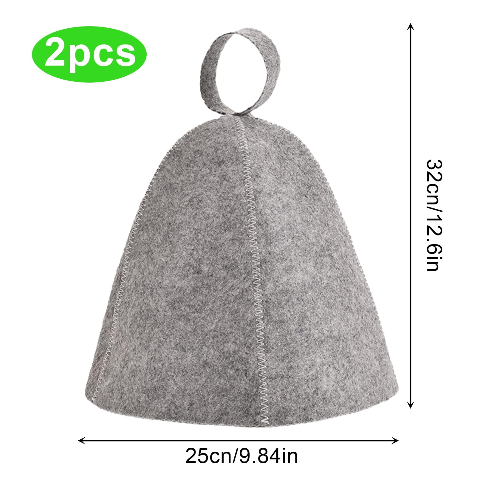 Chapeau de Sauna en Feutre Bonnet Respirante Anti-chaleur pour Homme et Femme 2 Pièces