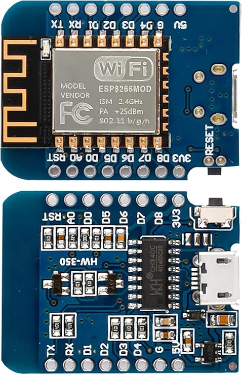 Diymore 3PCS D1 for ESP8266 Mini Board NodeMCU WiFi for ESP8266-12F CH340G WLAN Micro USB Module