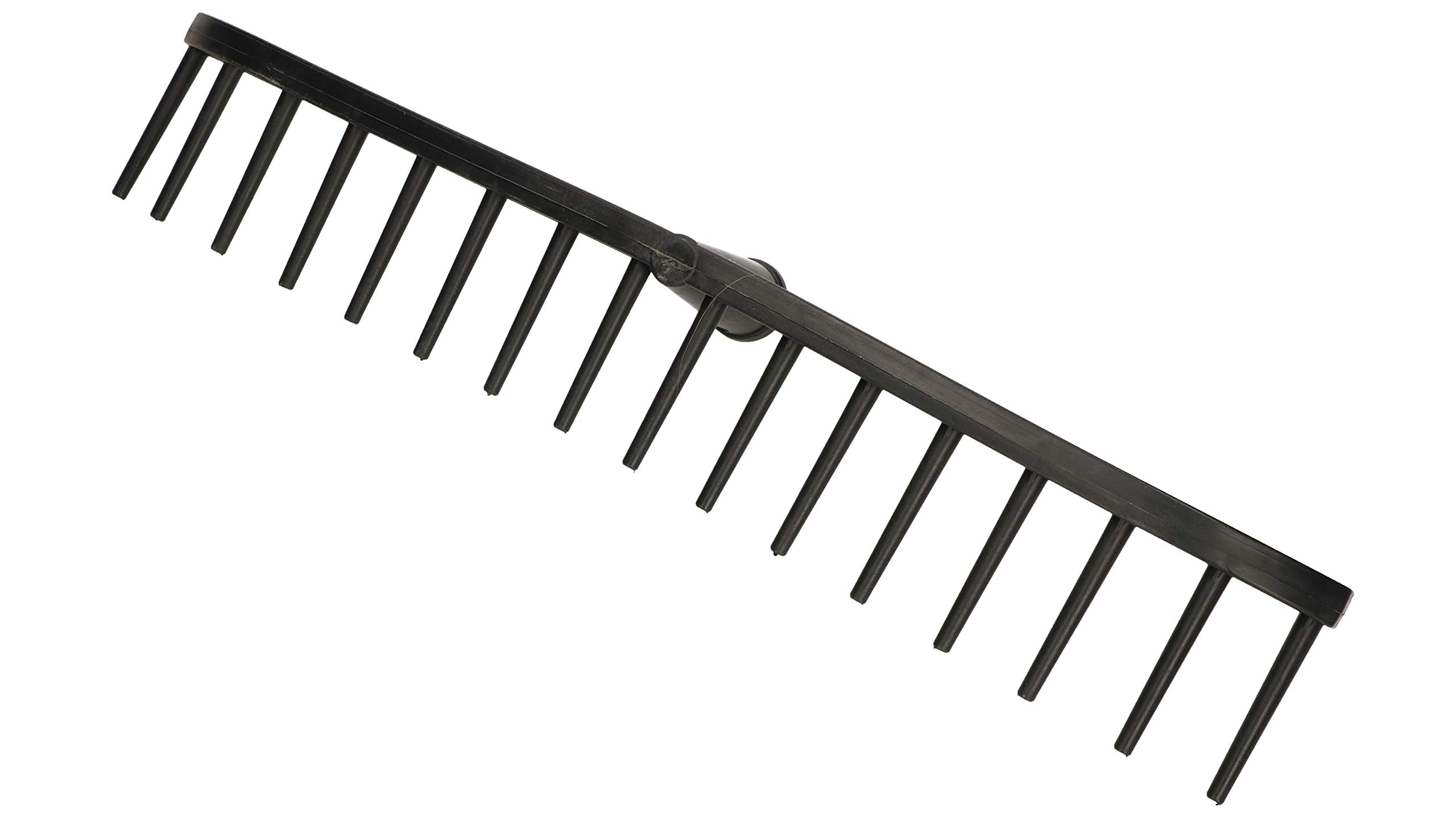 KOTARBAU® Rastrillo Jardin - Plástico - 55 cm - Negro - Rastrillo Hojas Jardin - Sin Mango - 16 Dientes - para Cesped - Herramienta para Jardinería - Ligero y Resistente