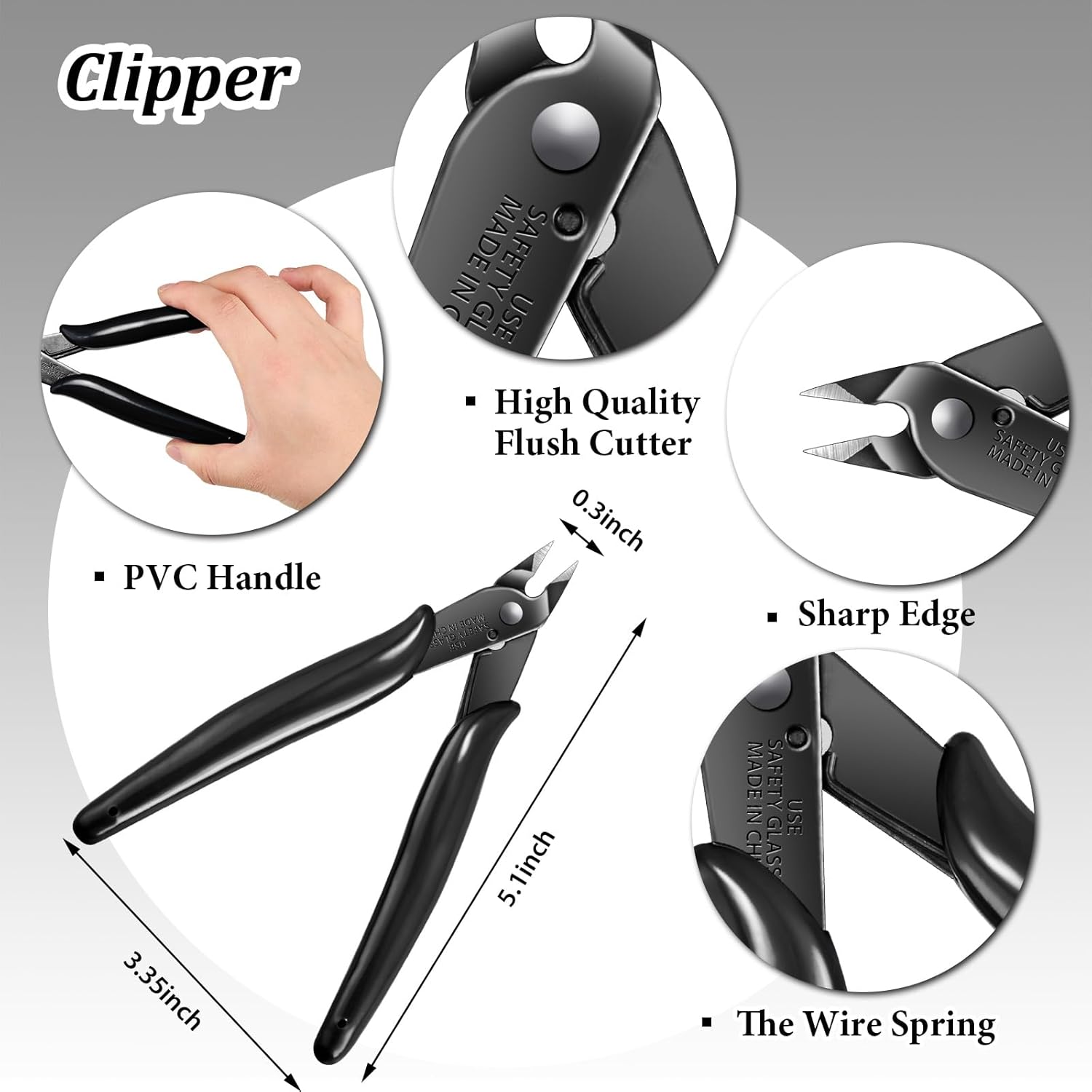 3 Pieces Metal DIY Model Tool Sets Include 1 Nozzle Plier, 1 Flat Nose Plier and 1 Needle Nose Pliers for 3D Metal Jigsaw Puzzles Assembly