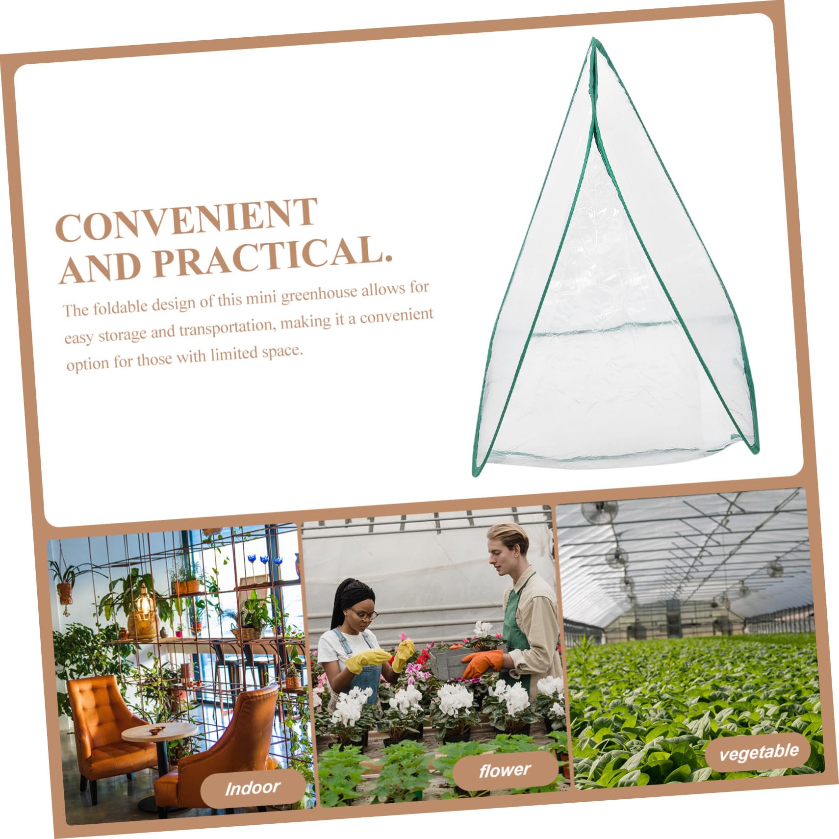Mini Gewächshaus Tragbares Pflanzenwachstumszelt Faltbares Gartengerät Kleines Botanisches Gewächshaus Transparentes Pflanzengehäuse Kompaktes Blumenhaus Mini-gartenschutz Pflanzen