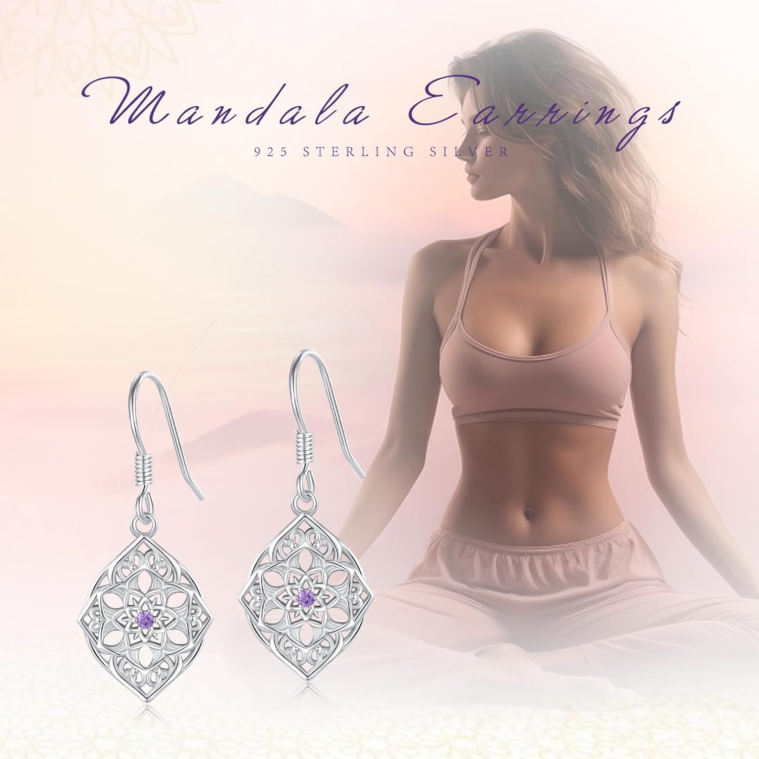 Celtic Knot/Scottish Thistle/Daisy/Tree of Life/Mandala/Evil Eye/Mustard Seed Mountain Drop Dangle Earring Drop Dangle Earring Jewelry Gifts for Women Birthday Christmas Mother's Day