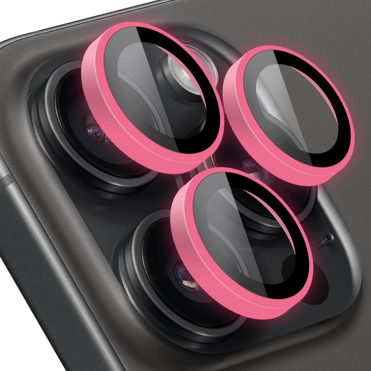 BUFF LABS iPhone 14 Pro Max / 14 Pro Neon Metal Lens Koruyucu (Pink)