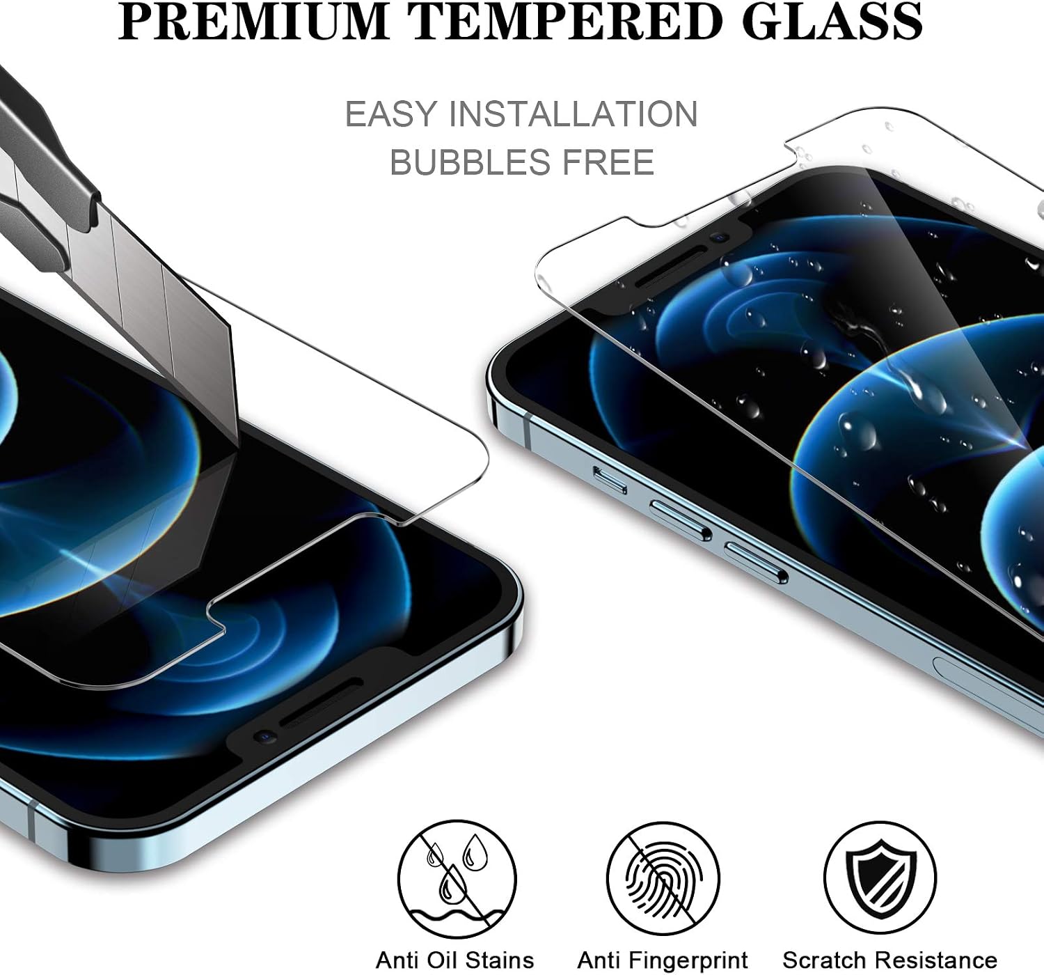 Rhidon [3 Pack] Glass Screen Protector for iPhone 13/13 Pro 6.1 2021 Screen Protector, 9H Tempered Glass Screen Protector for iPhone 13/13 Pro, HD Clarity No Bubble Anti-Scratch Tempered Glass Film