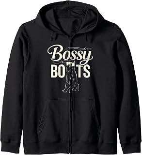 Bossy Boots Funny Dominant KINKY BDSM Zip Hoodie