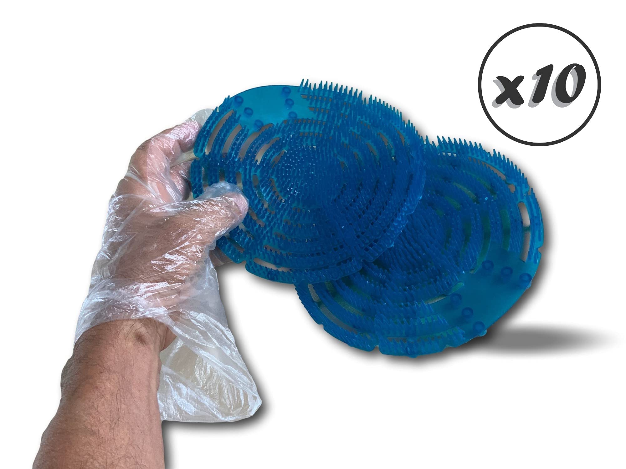 Kibros Pack 20 écrans urinoir anti-splash Ø 17 cm menthe bleu