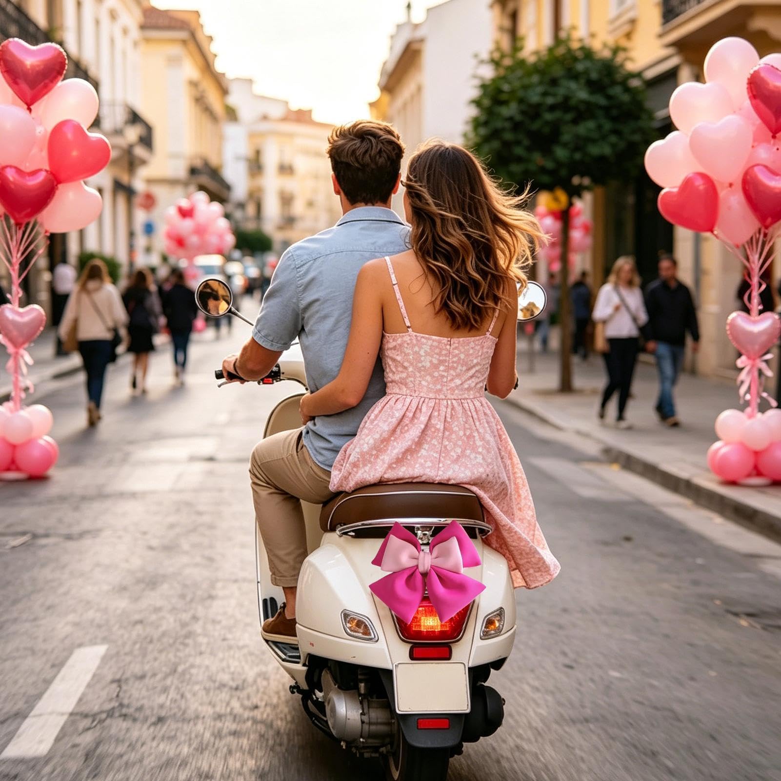 para Casco de Moto,Decoración 3D para Coche Scooter | Trasero para Parachoques,para Mujeres Conductoras Moto Scooter Eléctrico Parachoques Trasero Coche
