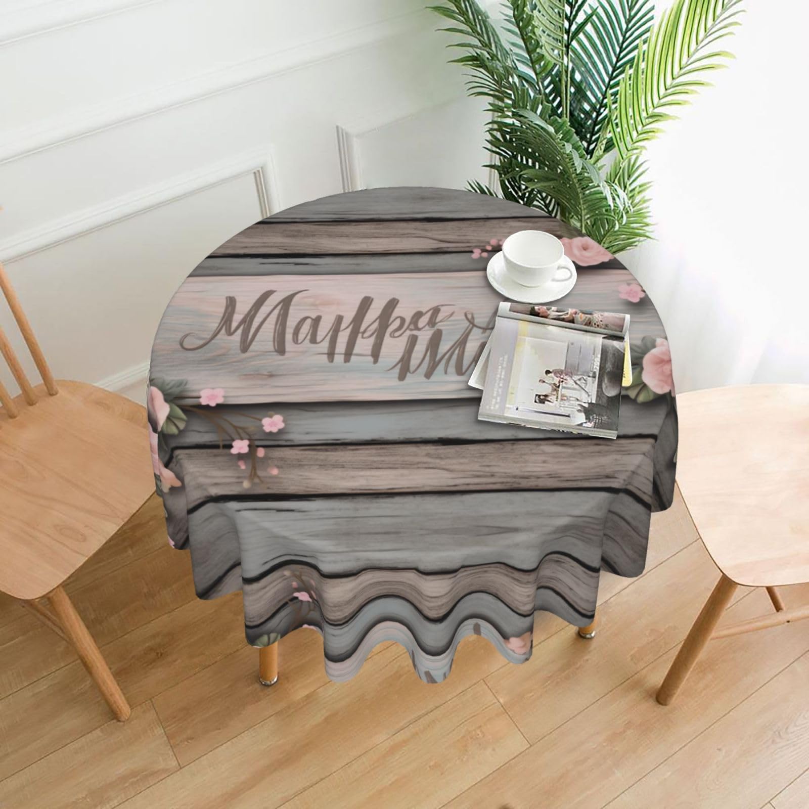 Nappe fête des mères 152 cm pour repas de famille et décoration de restaurant