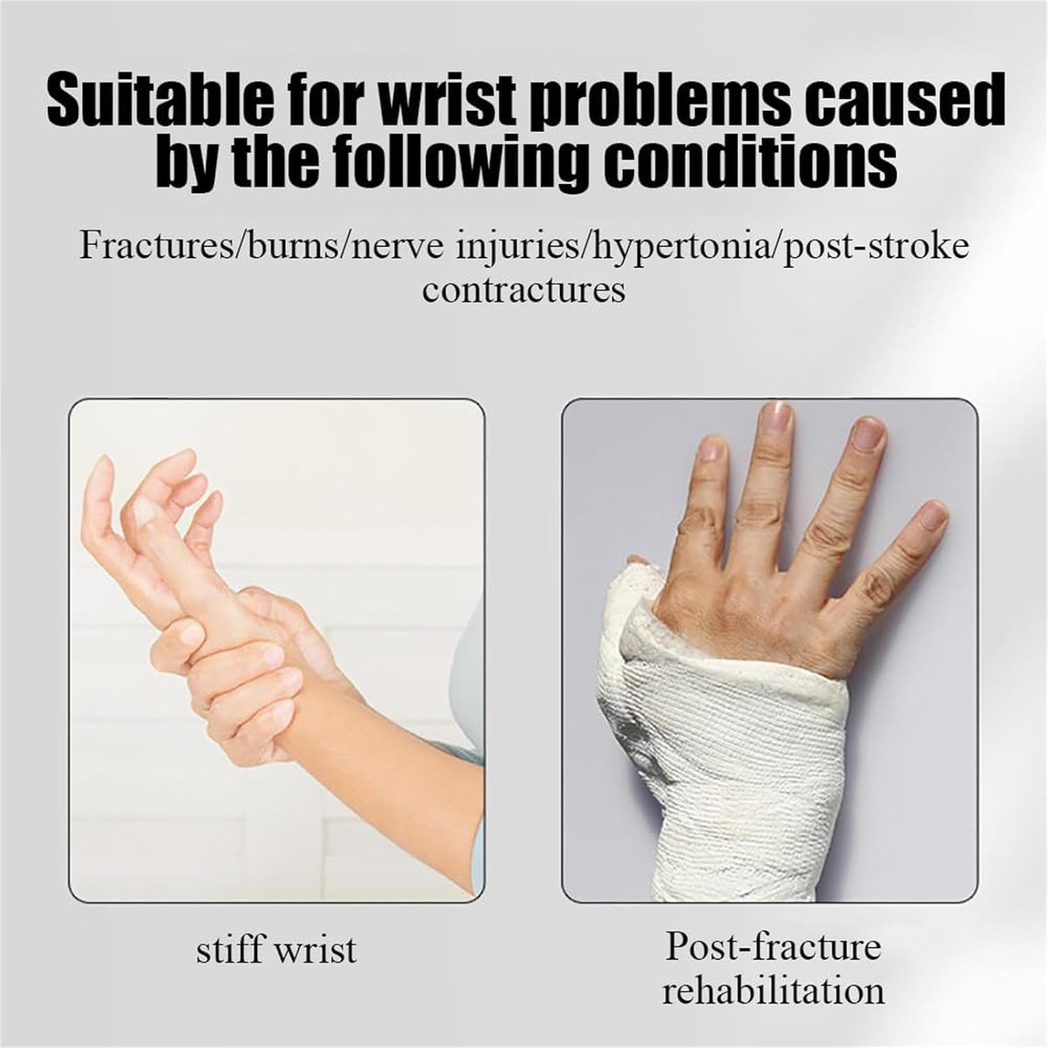 Wrist Rehabilitation Training, Manual Stretching Device with 90° Flexion & 2 Modes (Active/Passive), Wrist Therapy and Injury Recovery