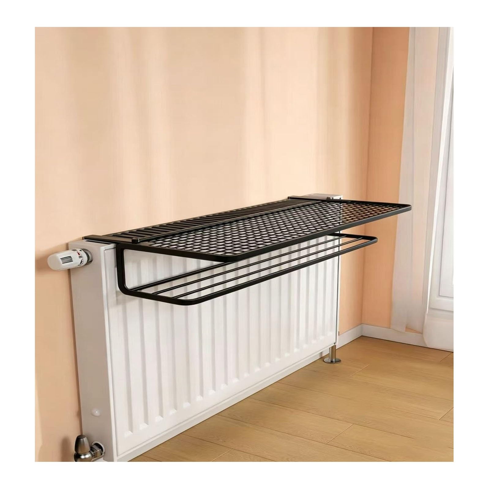 Étagère pour radiateur résistante à l'eau meuble réglable deux niveaux