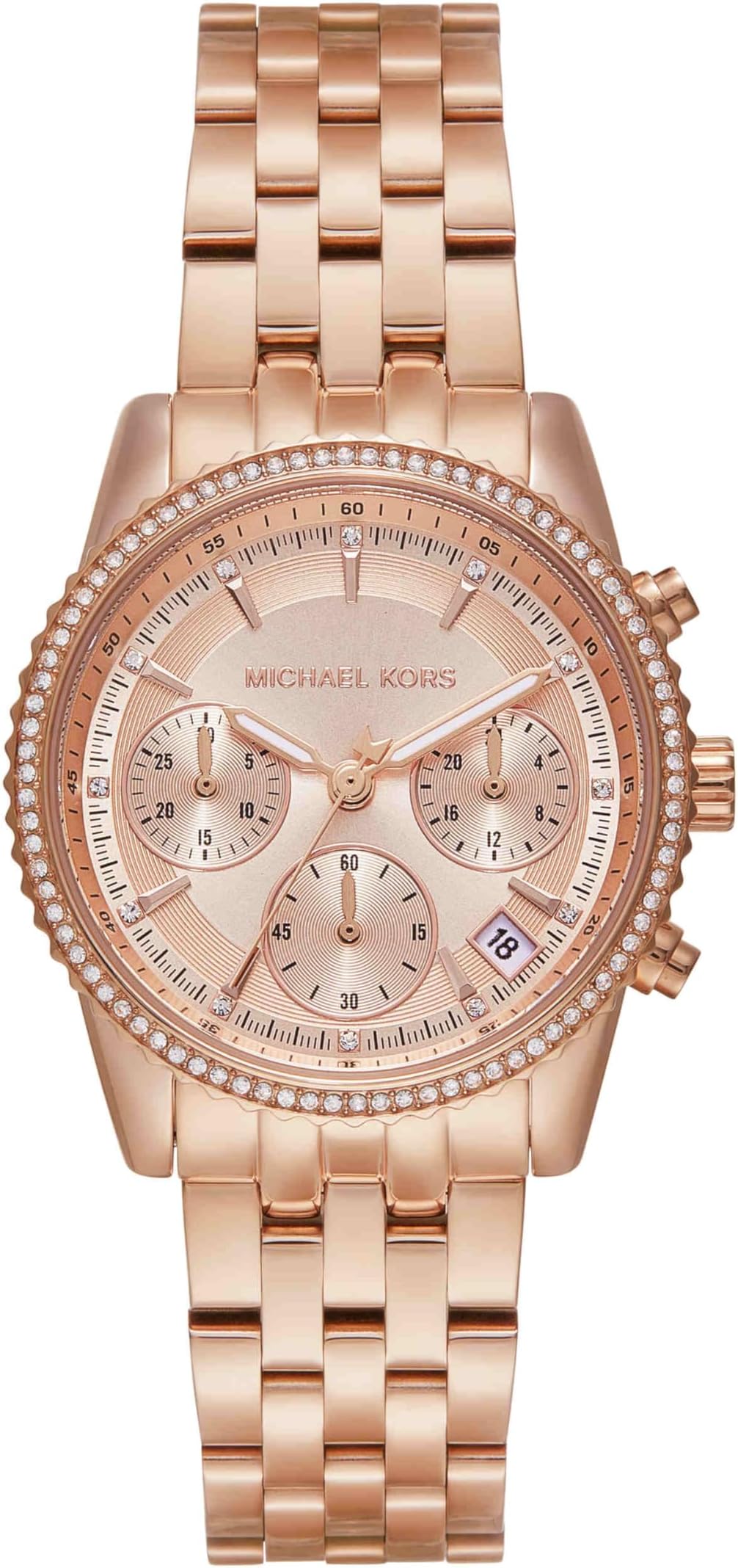 Michael Kors Bryant Chronograph Women's Watch, Stainless Steel and Pavé Crystal Watch for Women