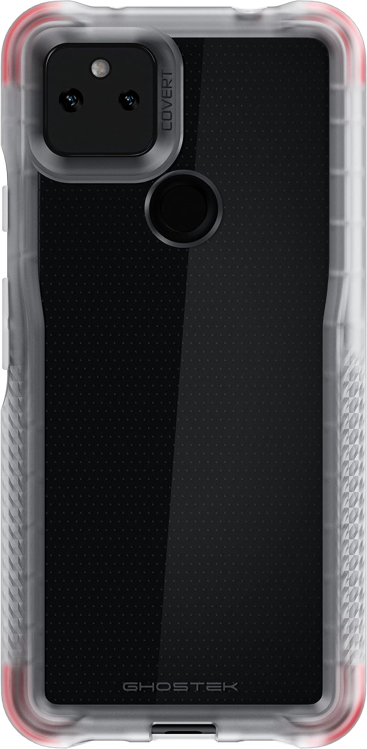 Ghostek Covert Clear Pixel 5a Case with Super Slim Fit Design and Secure Hand Grip Tough Shockproof Heavy Duty Protection Wireless Charging Compatible Cover for 2021 Google Pixel 5a (6.2 Inch) (Clear)
