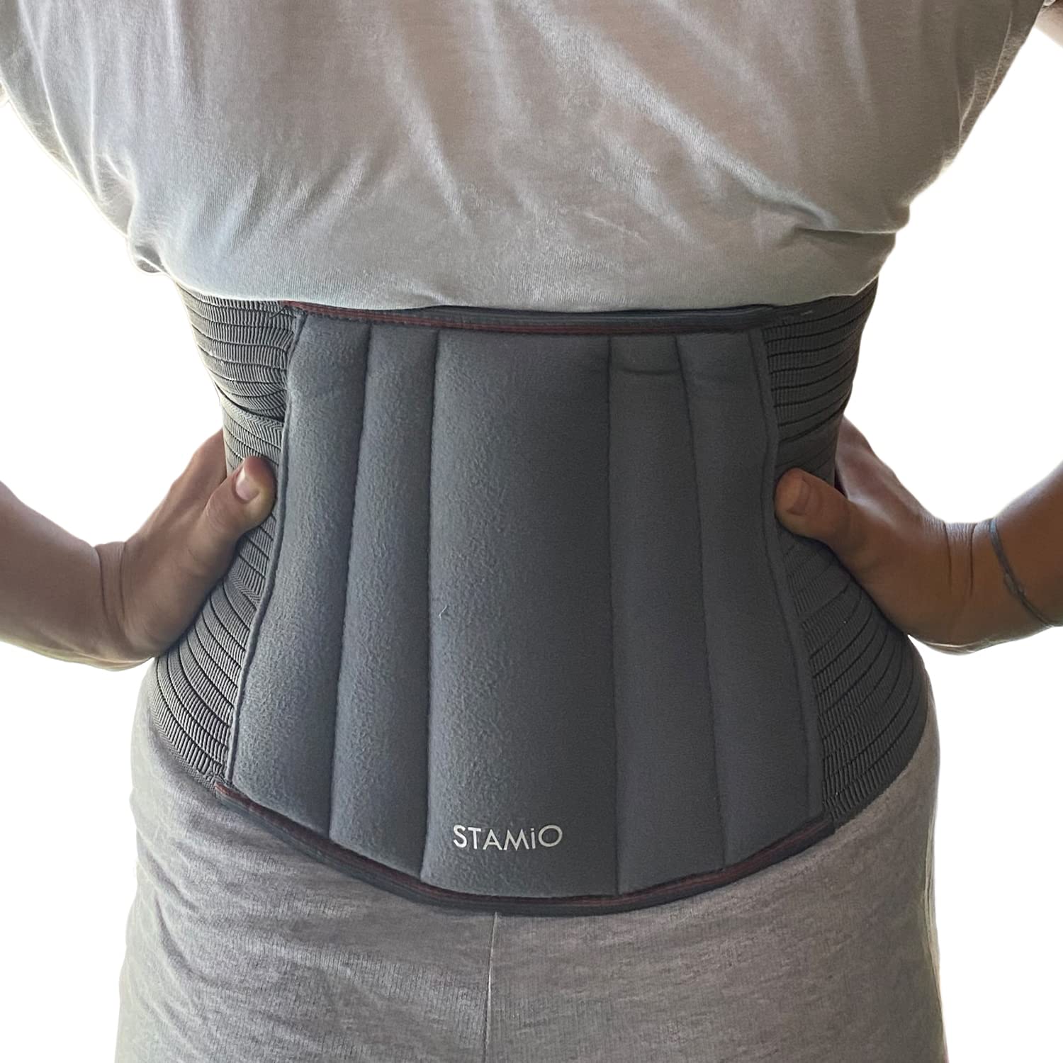 STAMIO Lumbo Sacral Belt for Men & Women (Waist & Back Support Belt), Grey (Extra Large (40-44) inches) (B09P8MNZ26) Amazon Price History, Amazon Price Tracker