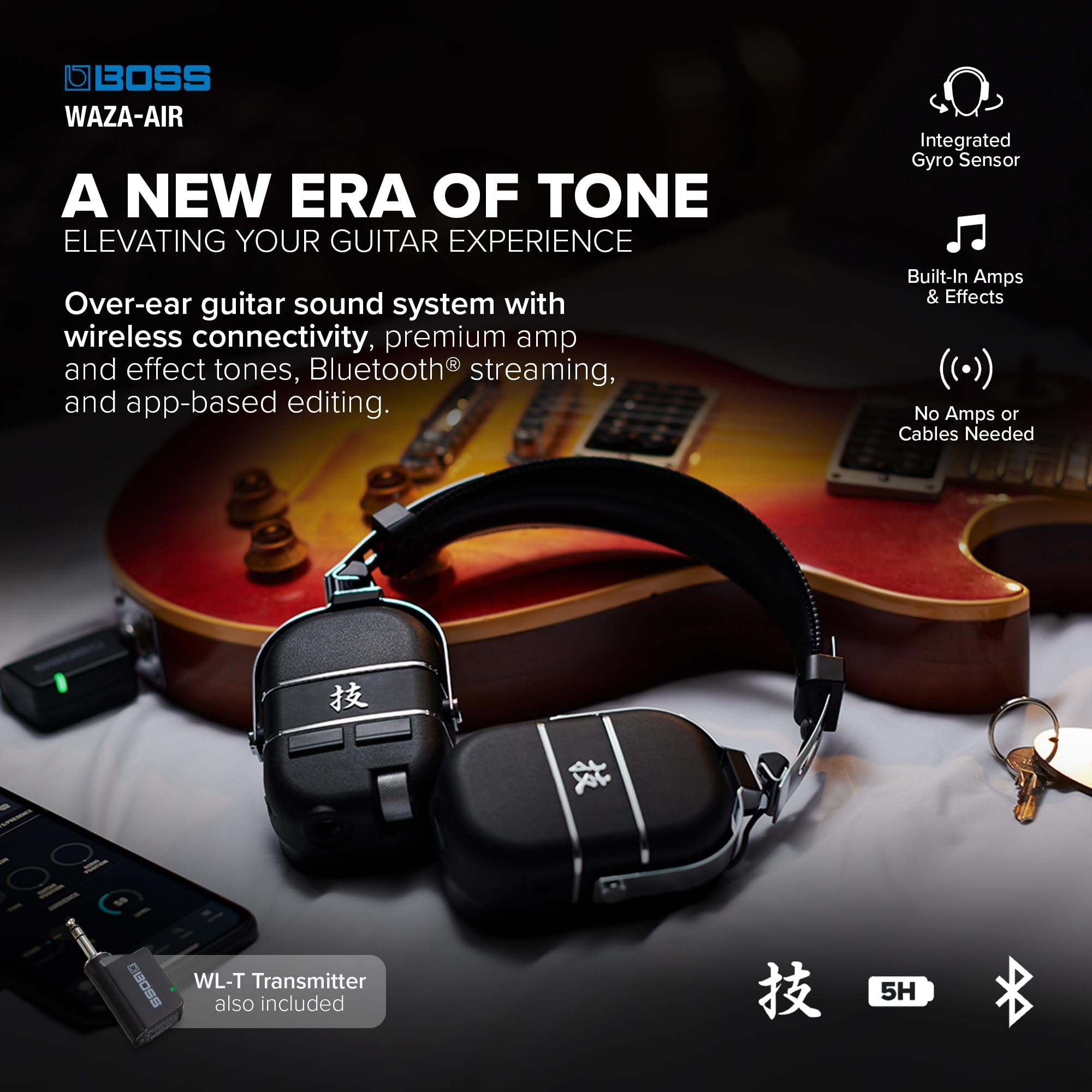 Amazon.com: BOSS Waza-Air | Over-Ear Guitar Sound System