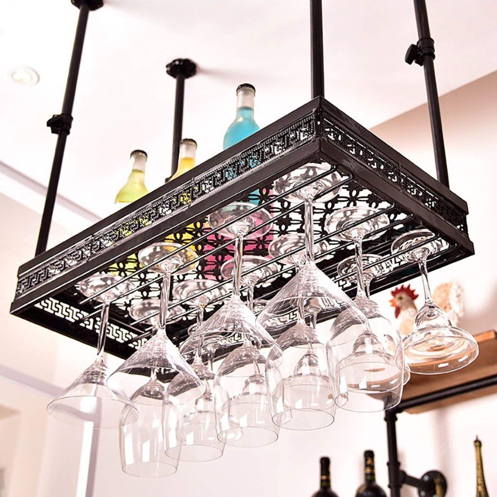 Porte-gobelet en verre inversé suspendu pour bar à la maison créatif