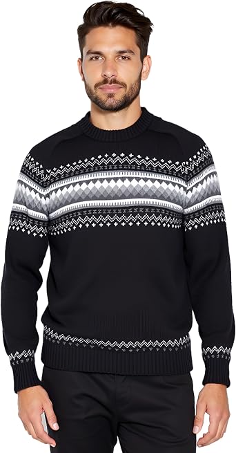 Mens Alpaca Wool Sweater, Crewneck Pullover, Winter Style, Peruvian Made