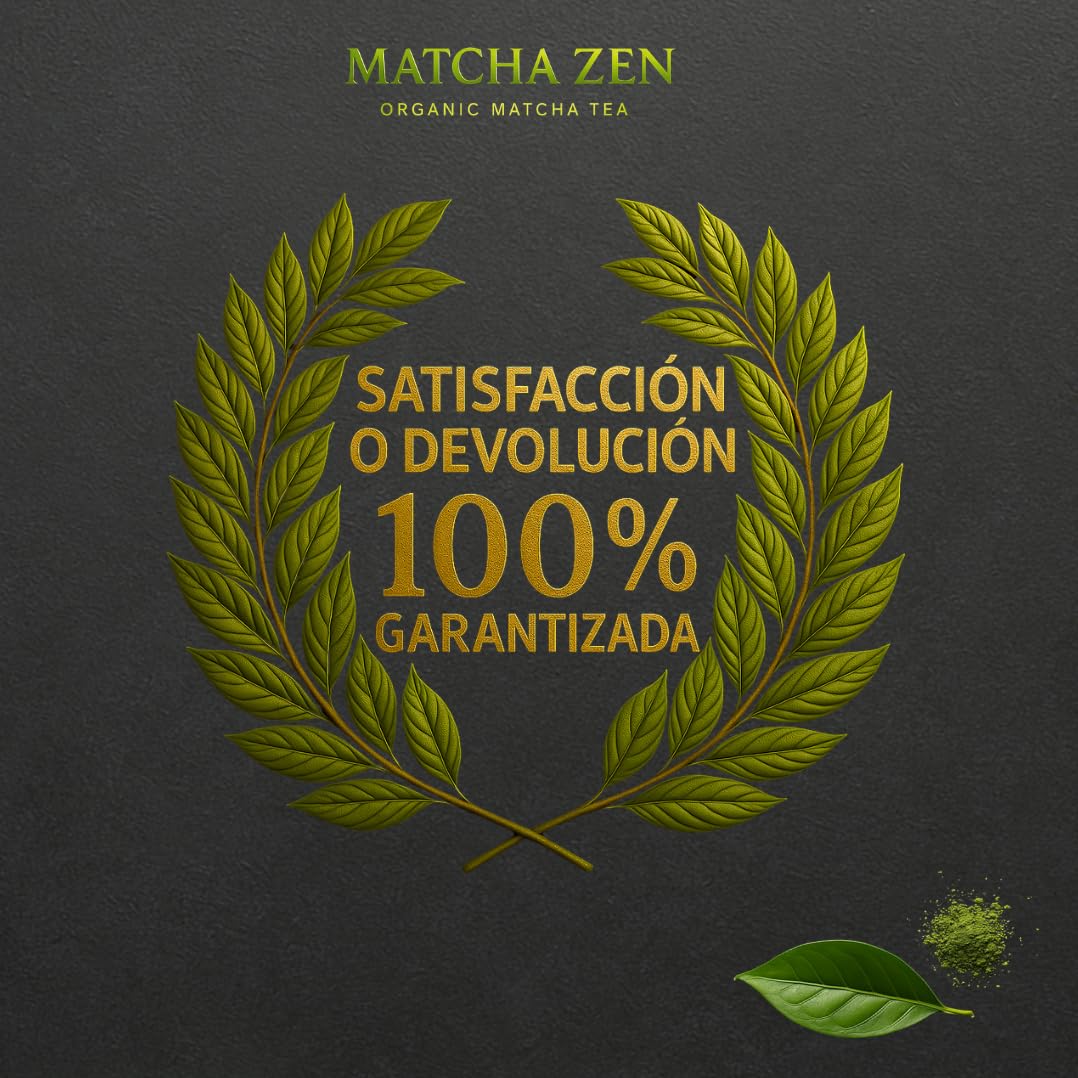 Té Matcha grado Ceremonial premium bio 100 g| Matcha 100% ecológico | Té verde en polvo orgánico | Macha en polvo | MATCHA ZEN