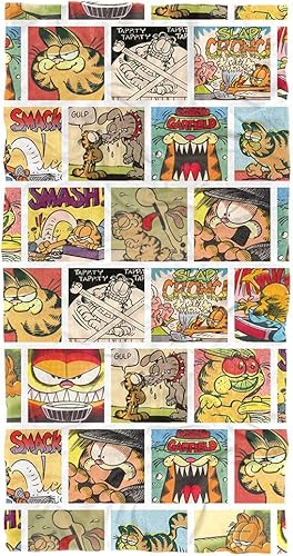 LOGOVISION Garfield - Toalla de playa, 30 x 60 pulgadas, toalla de playa con collage