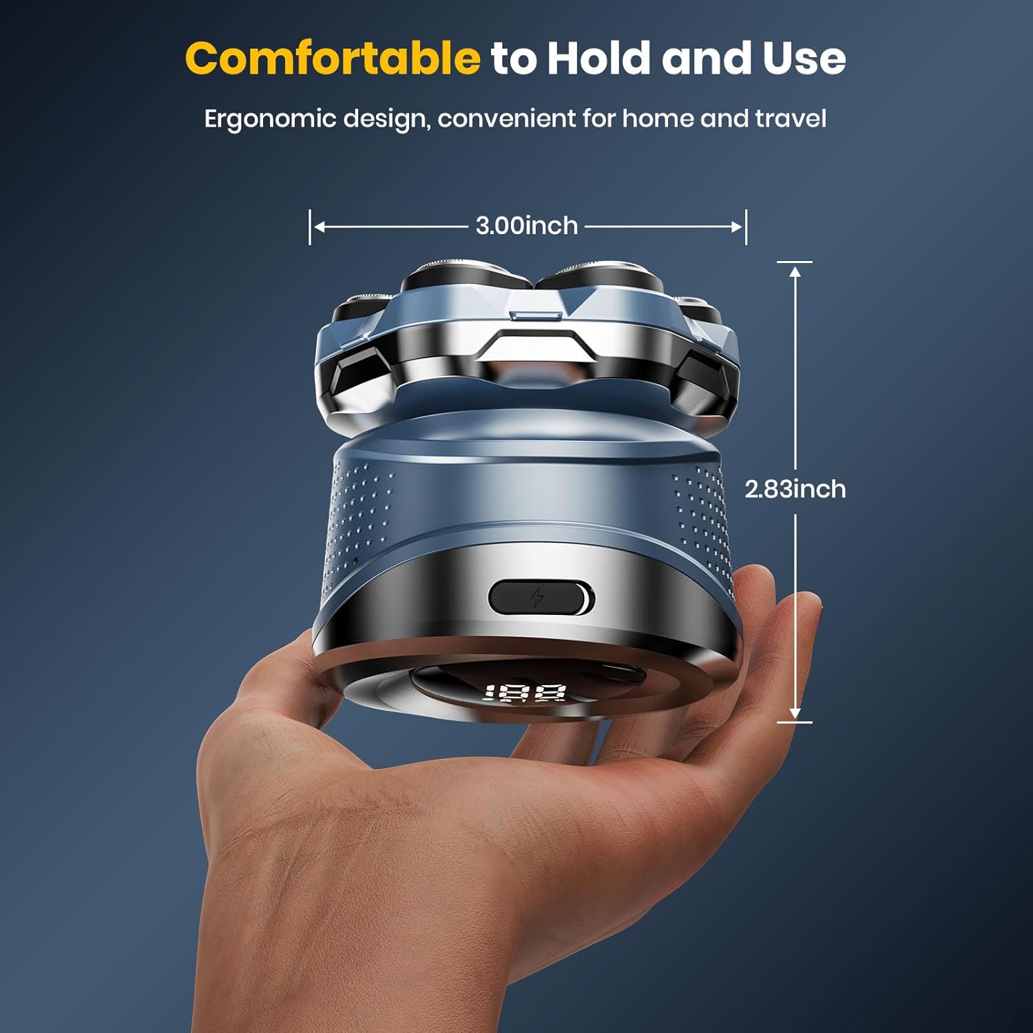 7D Head Shaver with a Travel Case, 2026 Upgraded Magnetic Head Shavers for Bald Men, IPX7 Waterproof Wet/Dry Electric Razor Men, Rechargeable Shavers for Scalp/Face/Beard/Body