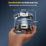 7D Shaver tête avec un cas de voyage, 2026 Rasoirs de tête magnétiques améliorés pour hommes chauves, IPX7 Hommes à rasoir électrique humide/séché imperméable, Rasoirs rechargeables pour scalp/face/barre/bode