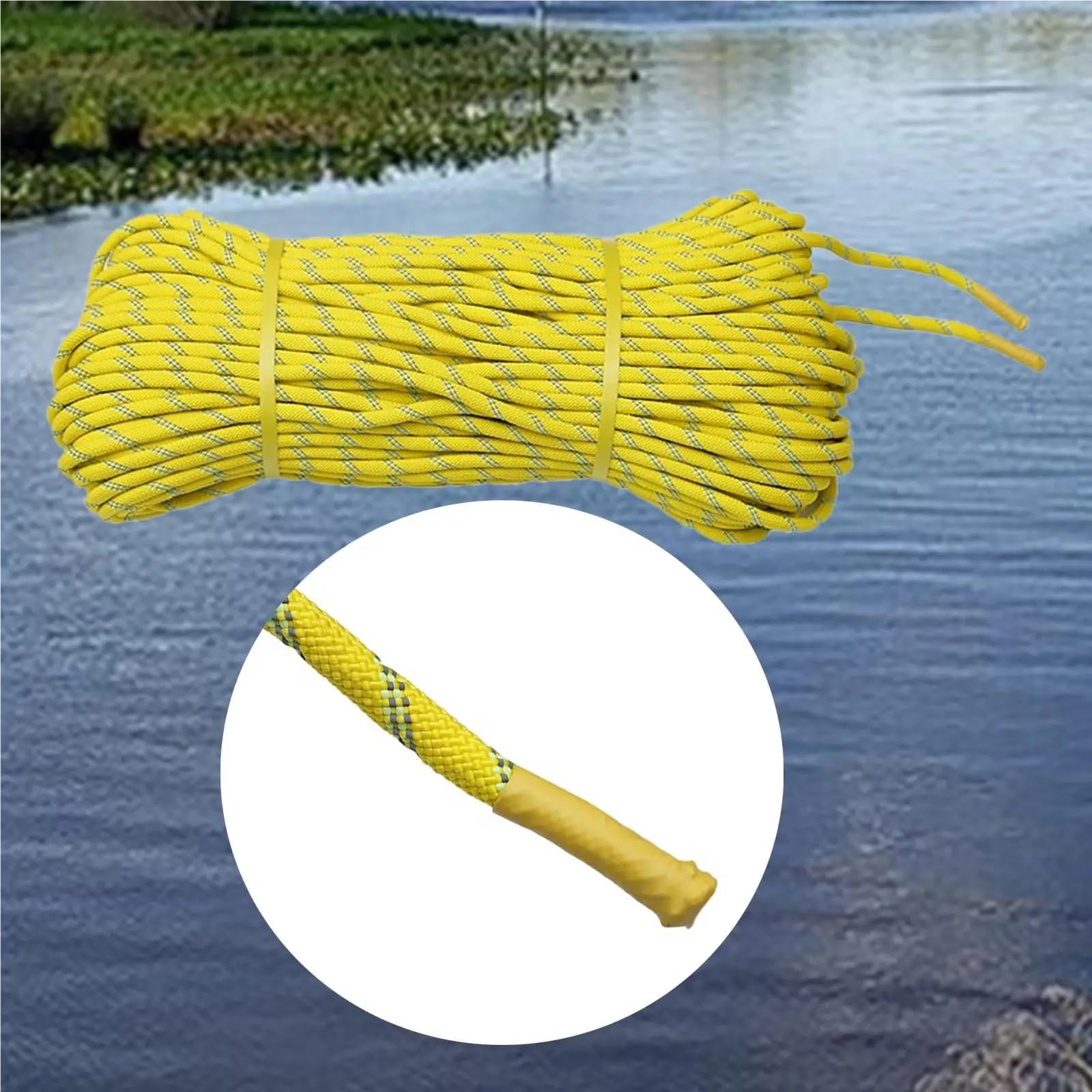 Corda di ancoraggio, Corda salvavita 30M riflettente da lancio galleggiante in acqua for canoa Barca Immersioni Rafting Yacht a vela