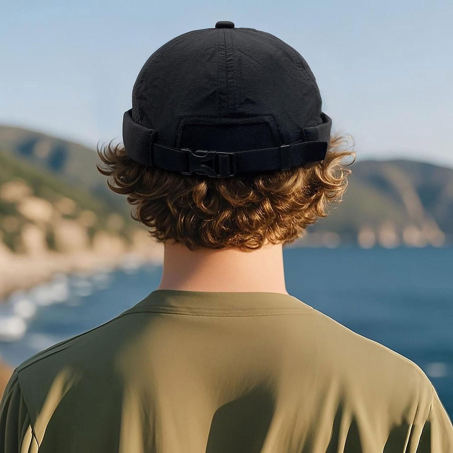 Croogo Quick Dry Brimless Hat - Lightweight Nylon Beanie, Adjustable Buckle, One Size Fits Most, For Summer, Sports, Casual Wear - View #2