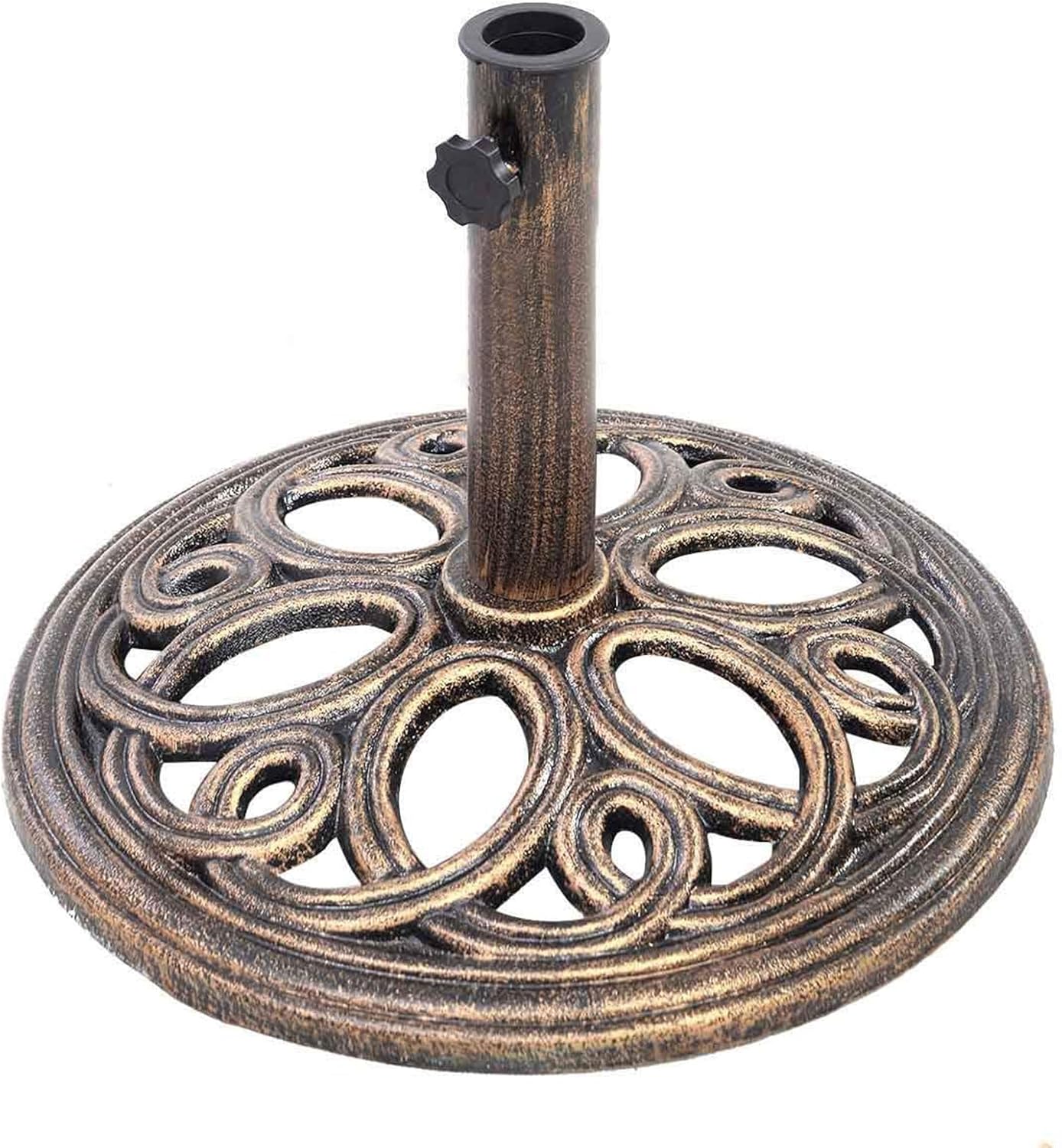 Sonnenschirm Basis Gusseisen-Optik - 9kg Schwerer Schirmständer | 45cm Durchmesser