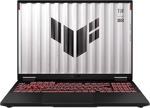 ASUS TUF Gaming A16 FA608UP-QT006 - Ordenador Portátil Gaming de 16" WQXGA 165Hz (AMD Ryzen 7 260, 32GB RAM, 1TB SSD, NVIDIA RTX 5070 8GB, Sin Sistema Operativo) Gris Jager - Teclado QWERTY español
