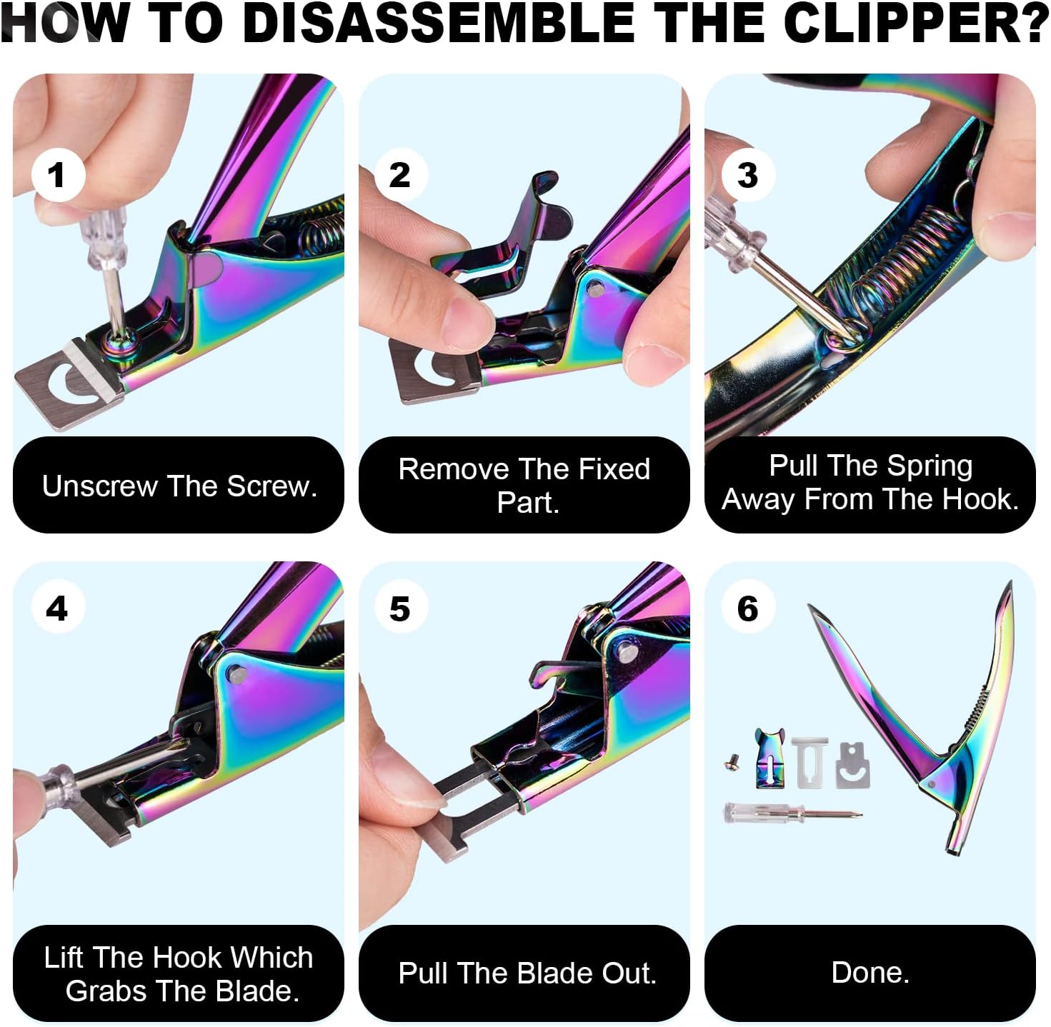 Chameleon Adjustable Nail Clippers Acrylic Nail Tip Cutter Set image 4