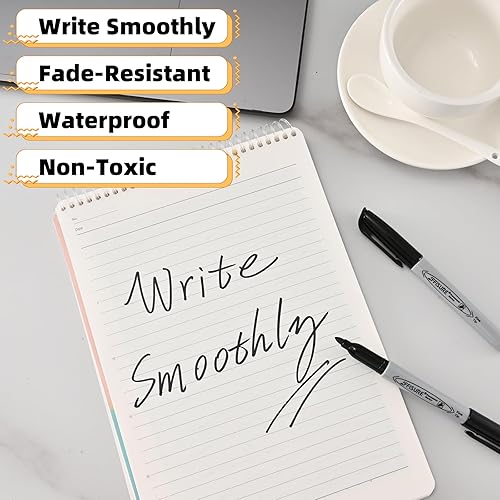 Miniatura 6 de Marcadores permanentes, 120 paquetes de marcadores permanentes a granel, secado rápido en un segundo, impermeables, suaves, no es fácil de borrar,