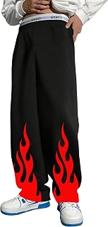 LOCAVESTIR Boys Cotton Baggy Sweatpants with Print | Stylish Loose Fit Track Pants for Kids & Teens Price In India