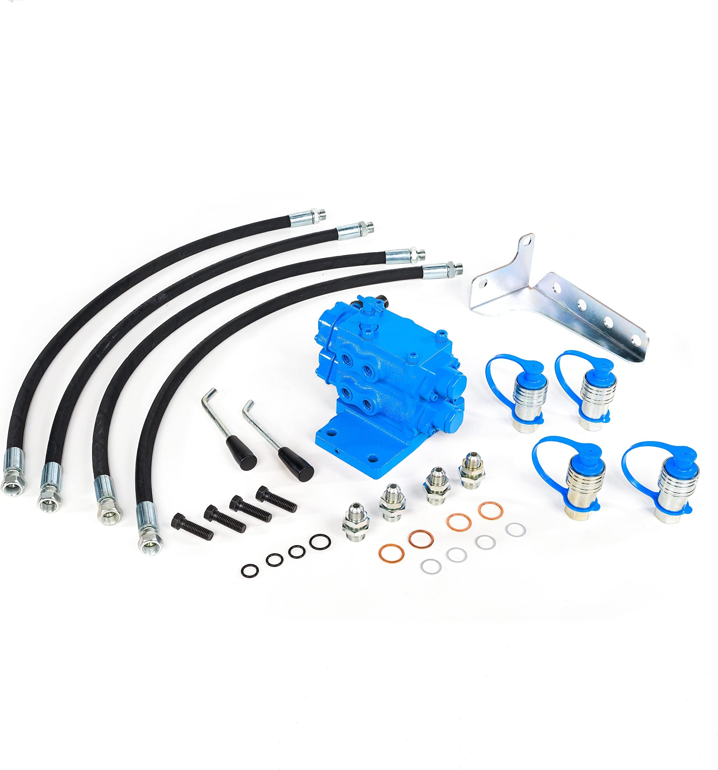 Dual Hydraulic Remote Valve Kit Compatible With Ford Tractors 5000, 5600, 6600, 7000, 7600 (1965-1975 Model Years)