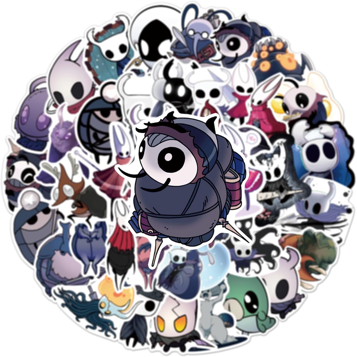 54pcs Hollow Knight Stickers for Kids Teens Girls Adult, Waterproof Vinyl Movie Decal for Water Bottle Skateboard Guitar Travel Case Bike Laptop,Car Bumper,Luggage,Phone (I) - Image 5
