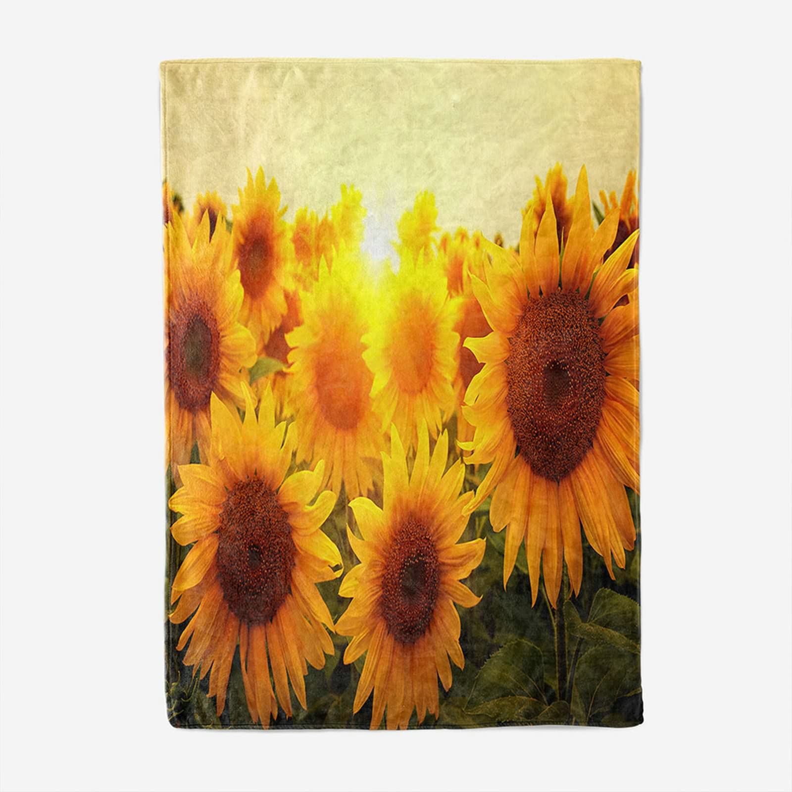 Aeici Koc polarowy, koc obciążeniowy 180 x 220 cm słonecznik narzuta na sofę do salonu sofa łóżko
