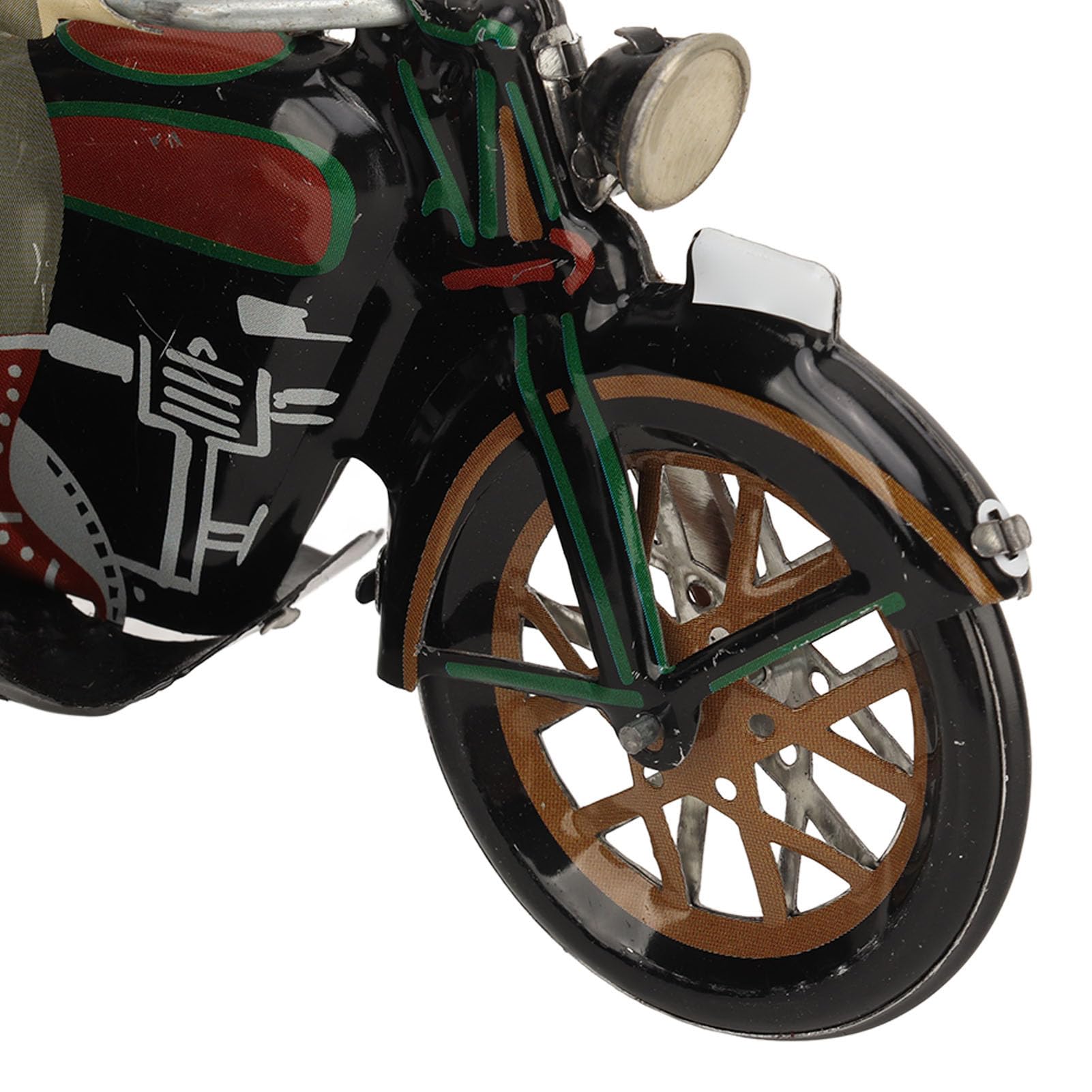 MS804A 3-rädriges Motorrad-Aufziehspielzeug, Nostalgisches Thema, Personalisierte Ornamente, Kreative Geschenke, Blechspielzeug, Vintage-Sammlerstück für Jungen und Mädchen