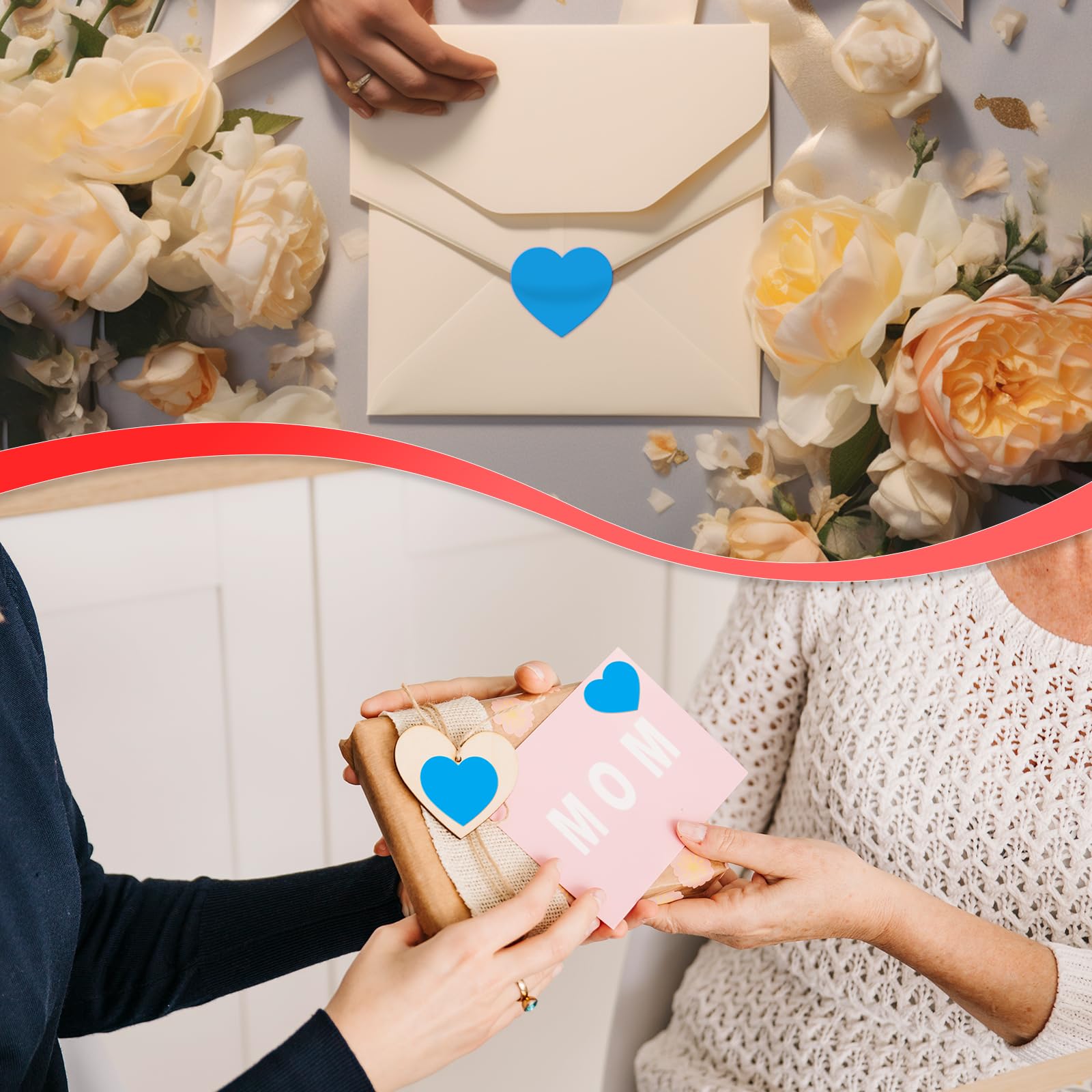 Adesivi a forma di cuore per San Valentino