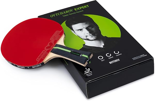Butterfly Ovtcharov - Raqueta de tenis de mesa profesional para jugadores de ping pong de mesa ambiciosos | Aprobación ITTF para competiciones | Revestimiento extremadamente adherente/pegajoso para un - 1