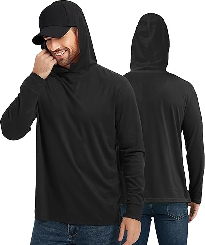 Miniatura 3 de ProtectX Sudadera ligera de manga larga con protección solar de alta visibilidad, UPF 50+ de secado rápido, camisa SPF UV, ropa activa
