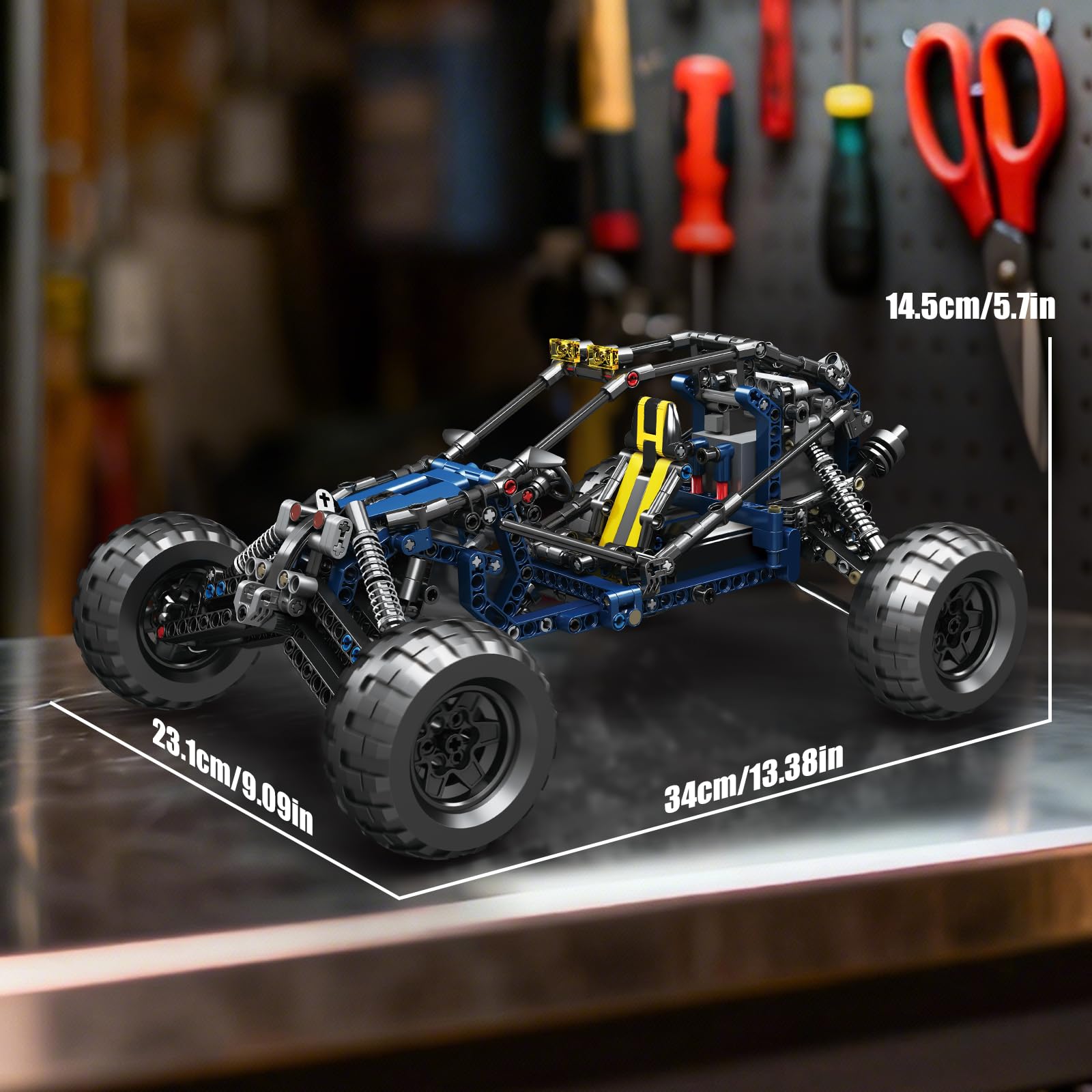 Mould King 18018 Technik Geländewagen, APP Ferngesteuertes Off-Road Buggy mit Motoren, RC Fahrzeug Spielzeugauto für Kinder (532 Teile)