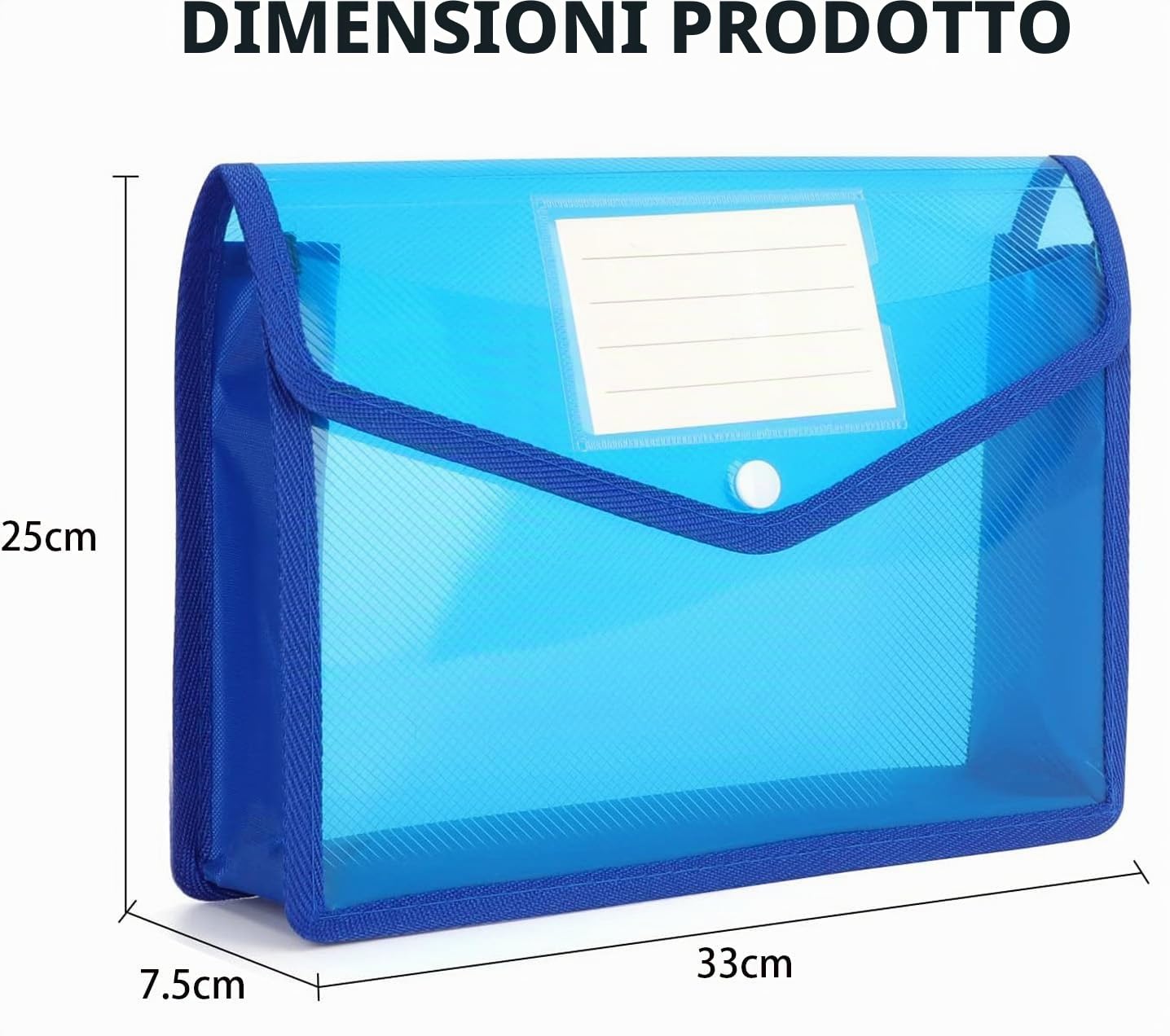 9 cartelle portadocumenti impermeabili, formato A4, in plastica, formato A4, per viaggi, ufficio, documenti, scuola, documenti