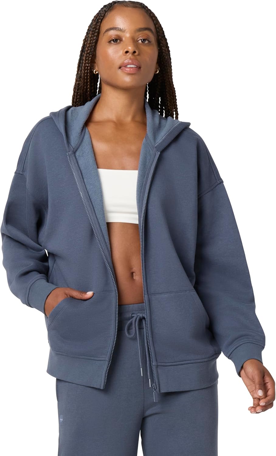 florence by mills Women's Cozy Crush Oversized Zip Hoodie
