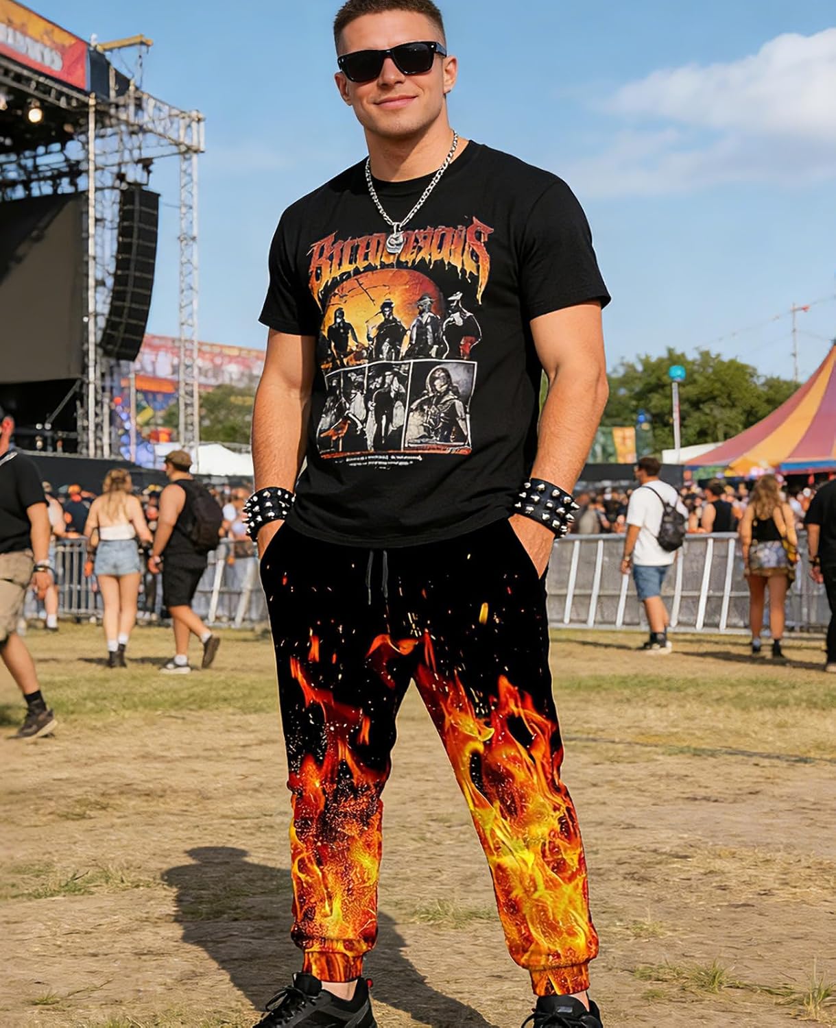 RAISEVERN Mens Sweatpants with Pockets Joggers for Men Sports Casual Sweat Pants with Drawstring - Image 4