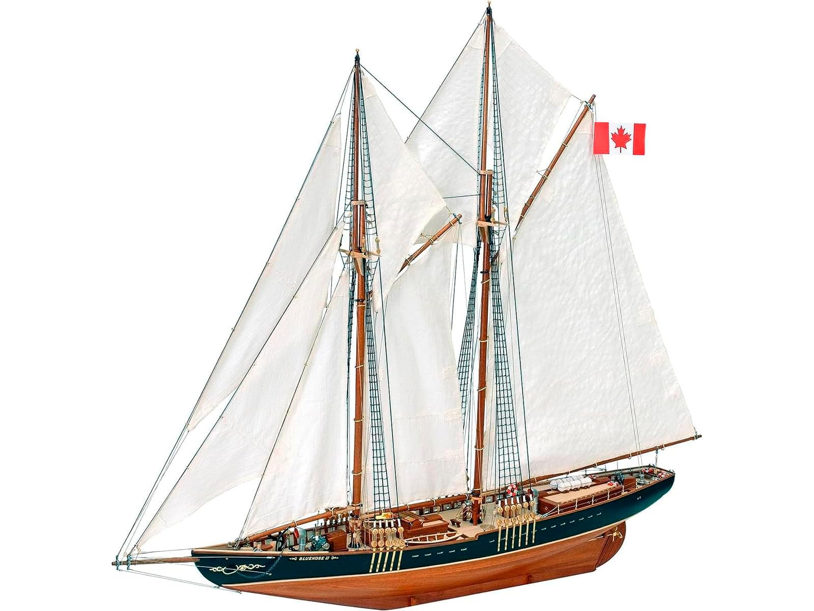 Artesanía Latina - Maquette de Bateau en Bois - Bateau de Pêche et de Régate, Goélette Canadienne Bluenose II - Modèle 22453, Éc