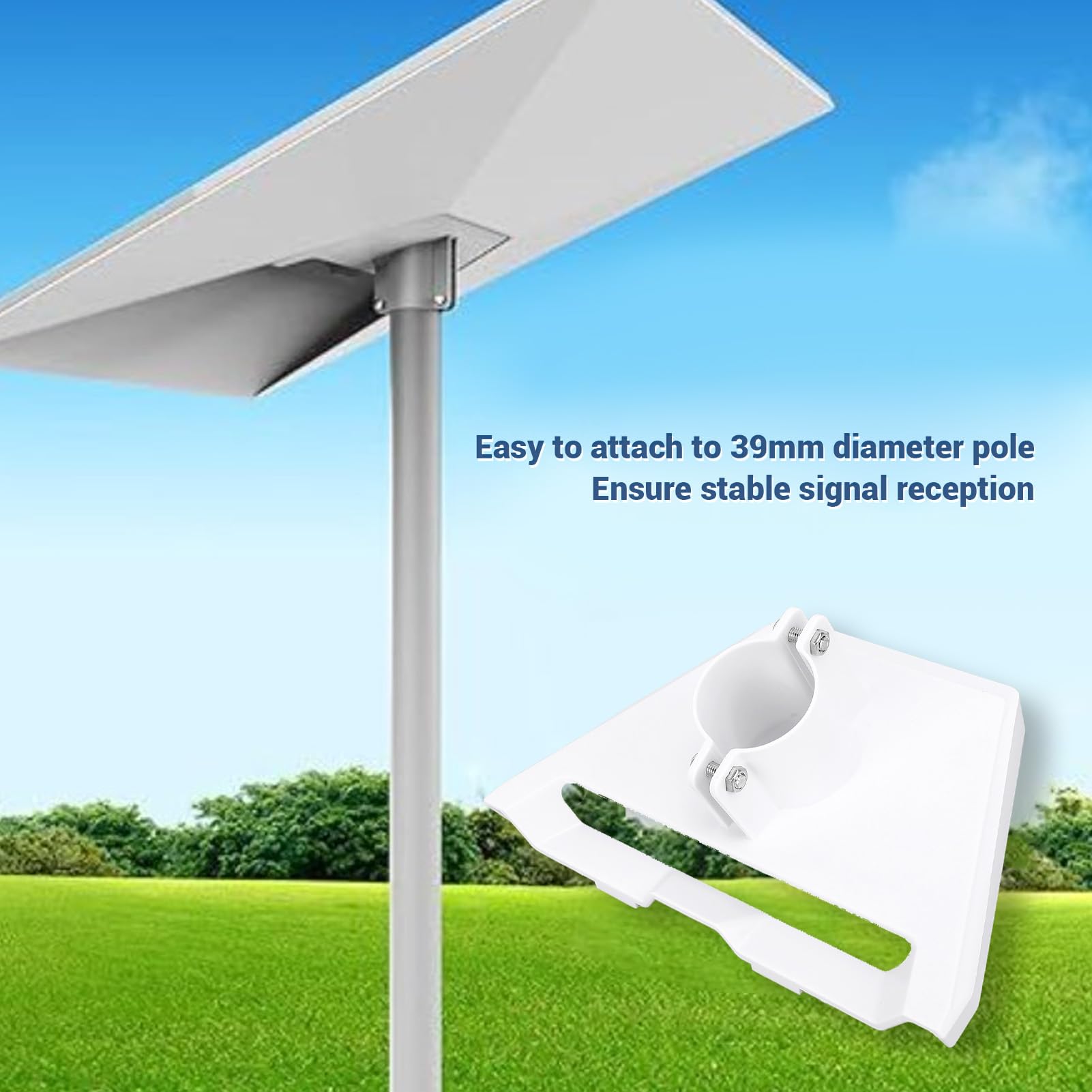 Adaptateur de Tuyau , Adaptateur de Tuyau V3 Gen 3 de 39 Mm, Kit de Montage sur Poteau pour Adaptateur de Tuyau Gen 3 pour Antenne Parabolique V3, (#1)