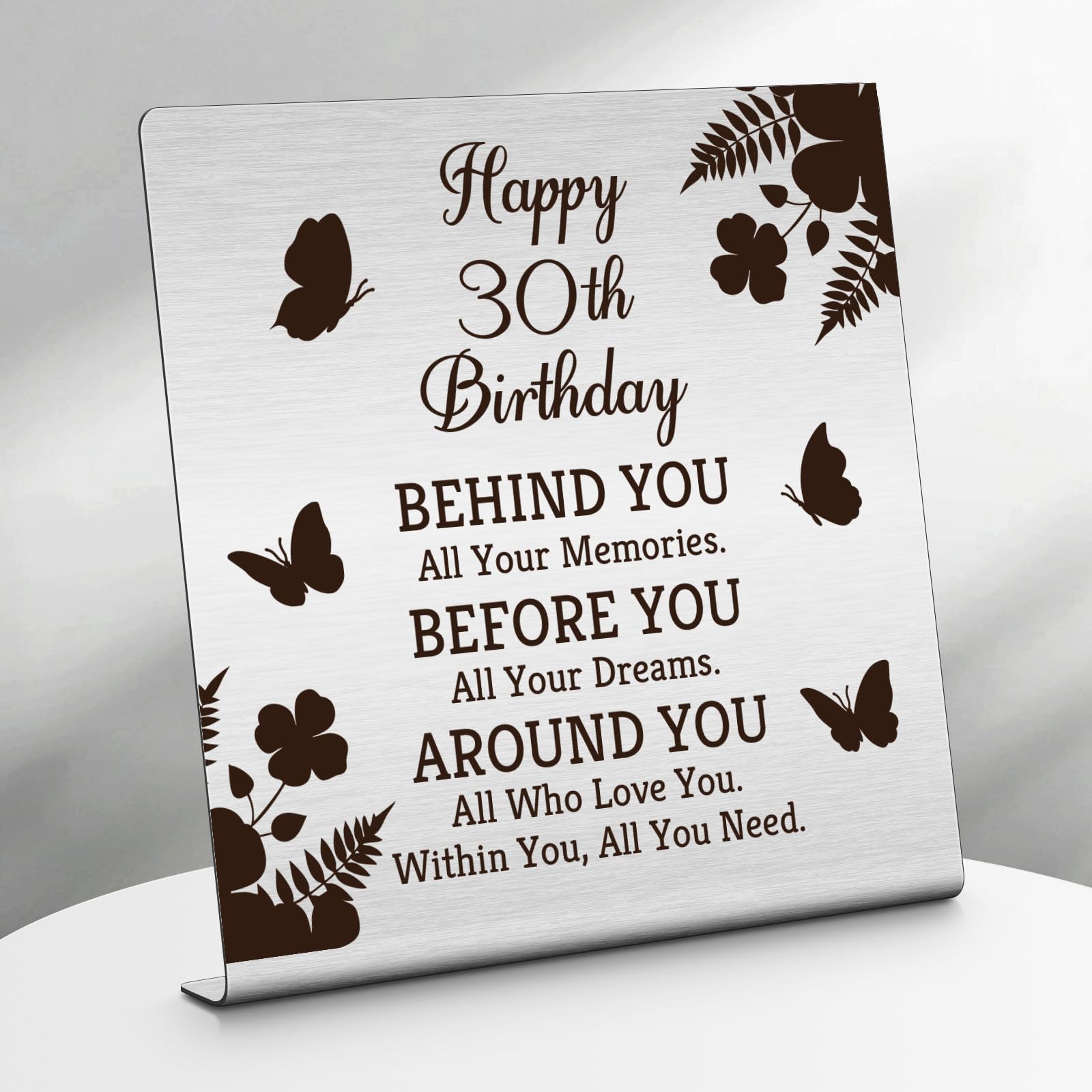 30th Birthday Gifts for Women Desk Decorations Sign Happy 30th Birthday Gifts Plaque Gift for 30 Year Old Women Wife Friend Daughter Sister Friend Coworker Girlfriend Desk Decor Sign
