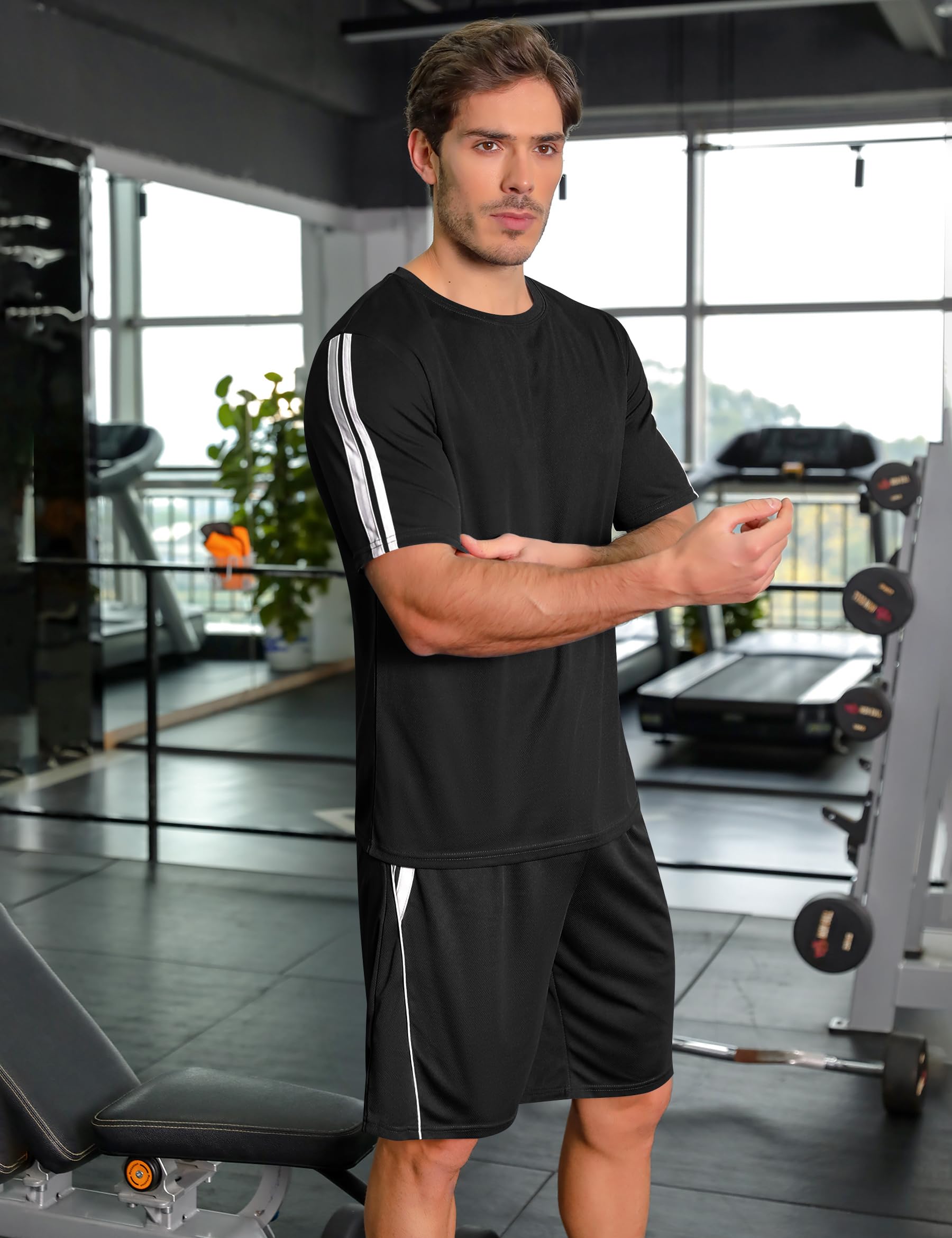 Nieery Conjunto Chándal para Hombre Traje Deportivo Casual Adecuado para Jogging Baloncesto Fútbol Fitness