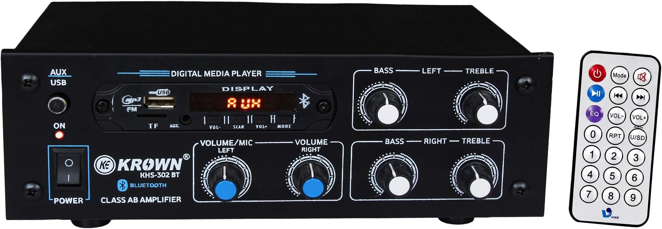 KEKROWN 6000W PMPO Home Series Stereo (4 Way) Amplifier with Bluetooth;Mic Input and FM USB; -